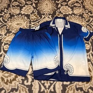 Men’s Casablanca Dark Blue & White Paris Set